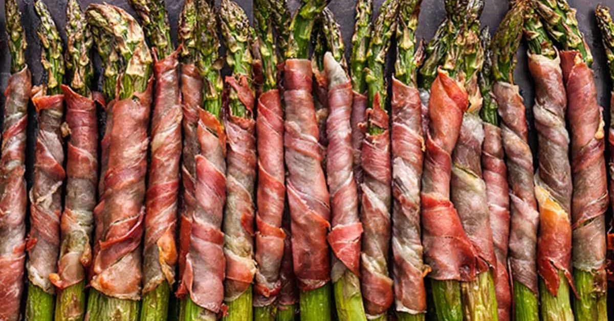 Asparagus wrapped in Bacon.