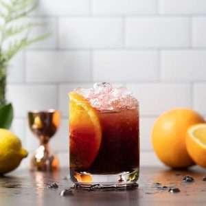 Elderberry elixir mocktail