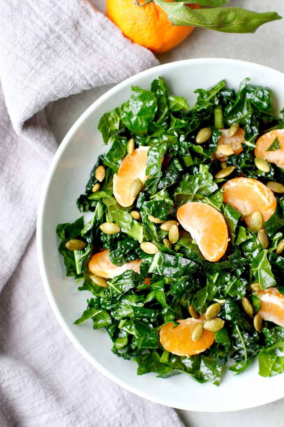 Kale Tangerine Pepita Salad