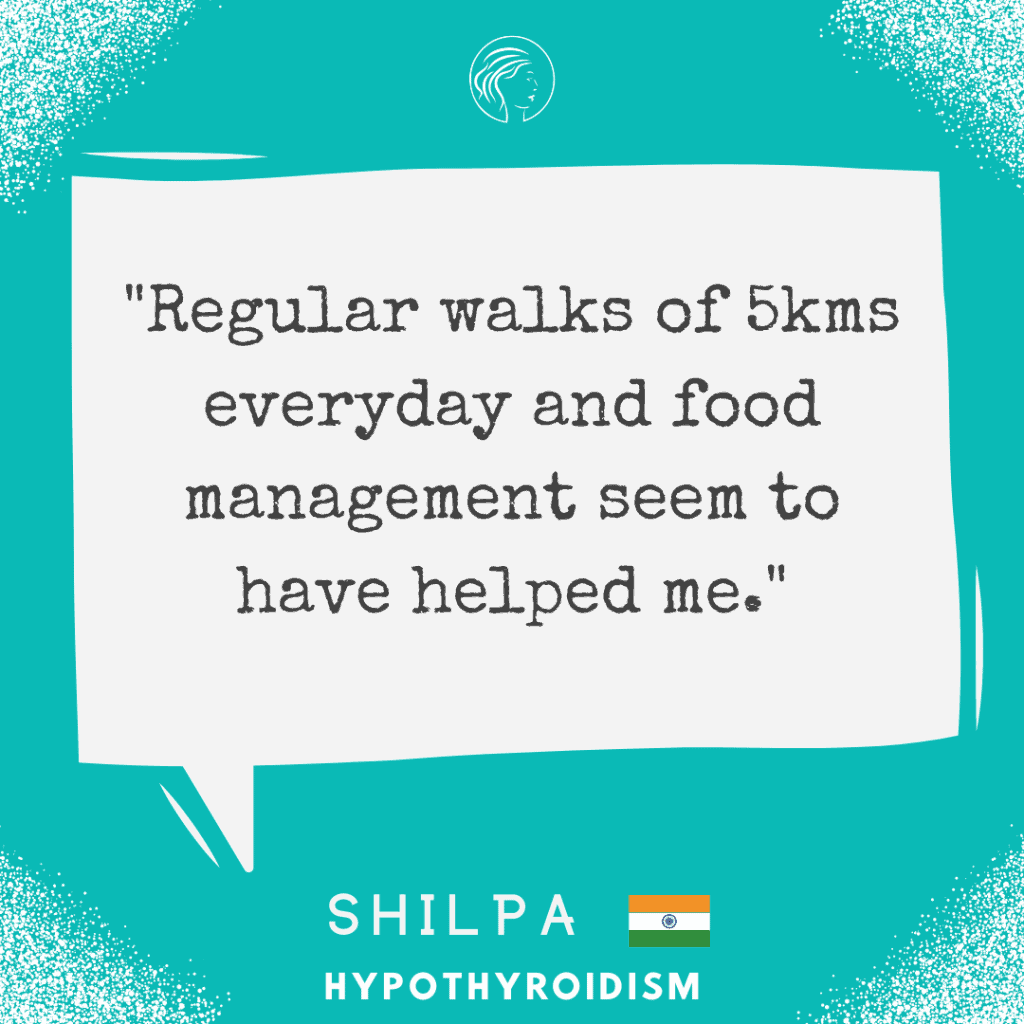 "Regular walks of 5kms everyday and food management seem to have helped me."